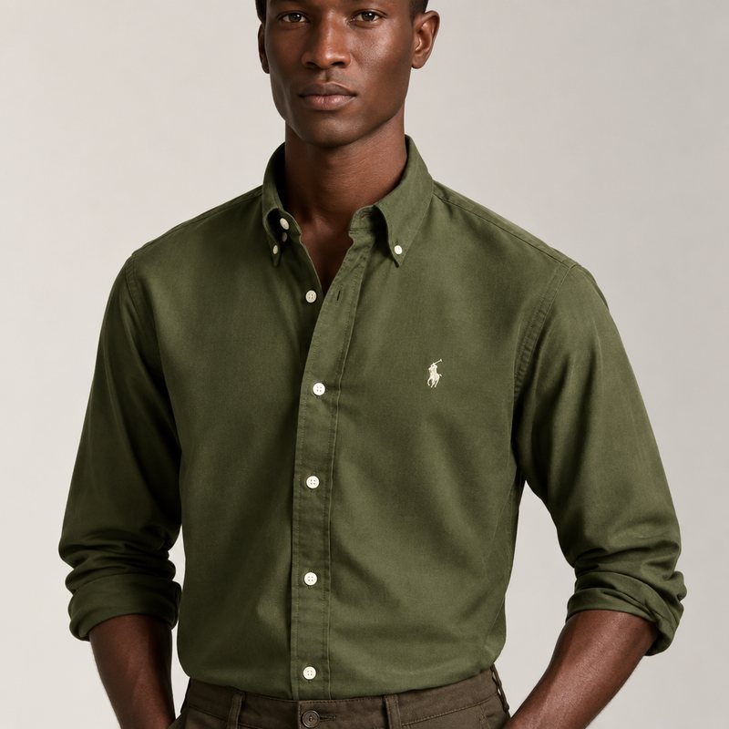 Ralph Lauren – Chemise vert militaire (XL)