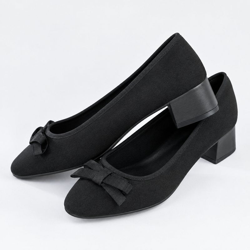 London & London – Ballerine noire à nœud (P.39)