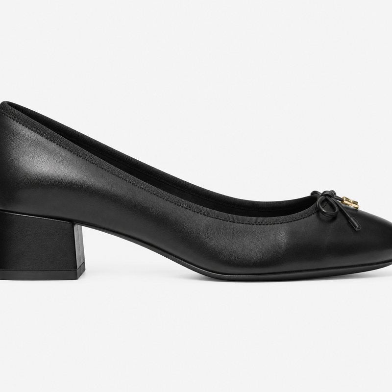 London & London – Ballerine noire talon carré (P.41)