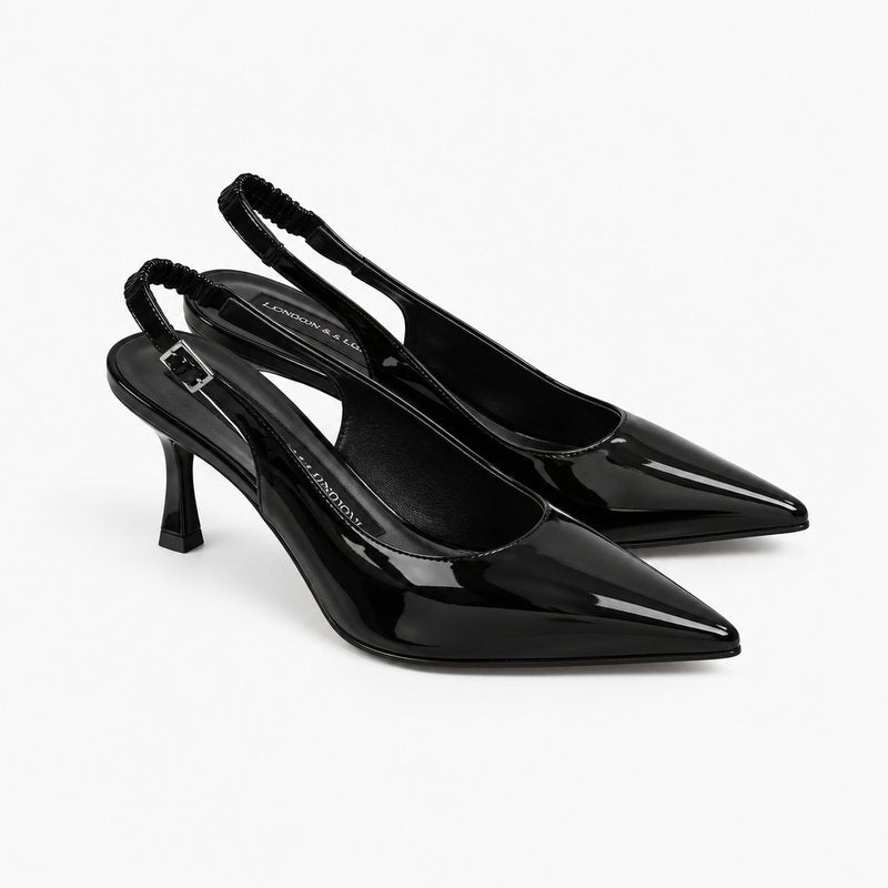 London & London – Escarpins noir brillant (P.41)