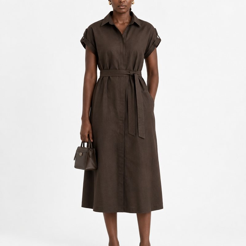 Givenchy – Robe marron chocolat (M)