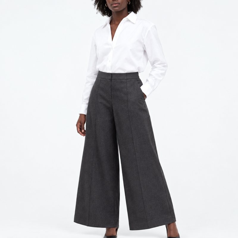 Loft – Pantalon patte d'éléphant gris foncé (XL)