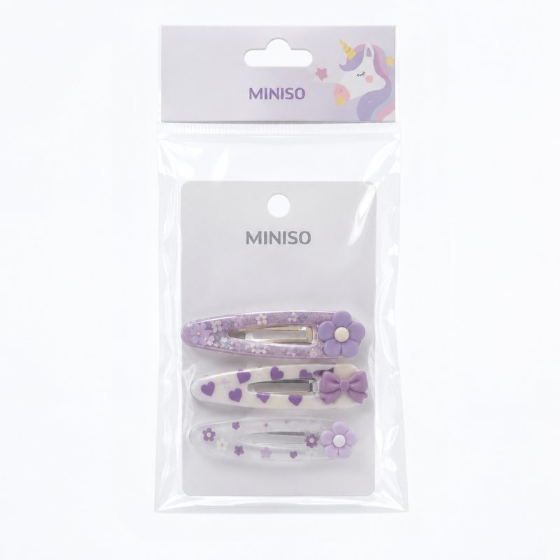Miniso – Set de 3 pinces à cheveux