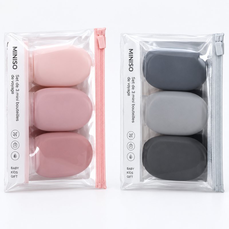Miniso – Set de 3 mini bouteilles de voyage