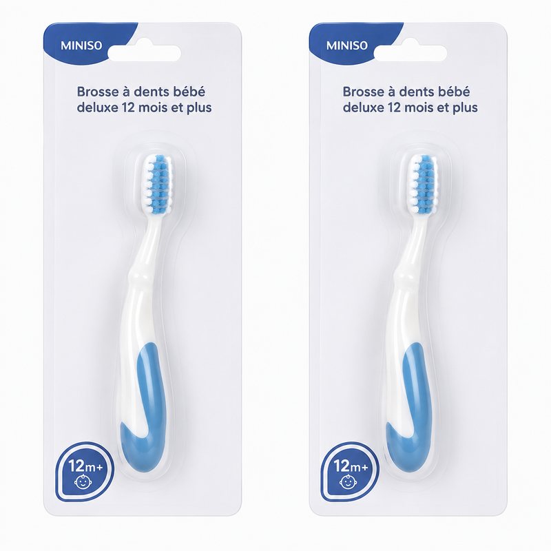 Miniso – Brosse à dents bébé deluxe 12 mois et plus