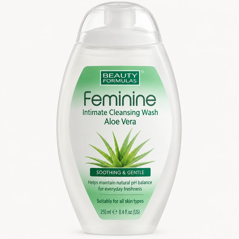 Beauty Formulas – Gel lavant intime à l'aloe vera (250 ml)