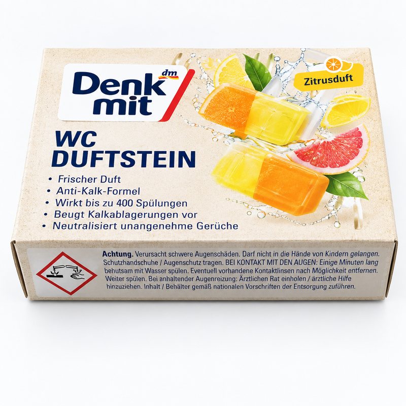 Denkmit – Bloc WC nettoyant parfumé agrumes