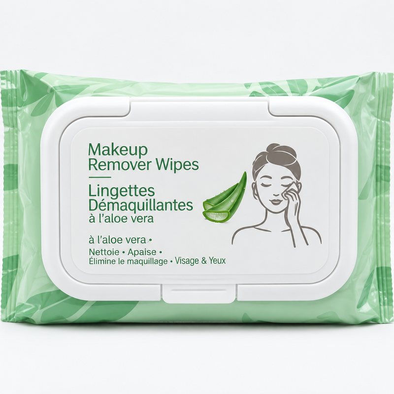 Lingettes démaquillantes à l'aloe vera