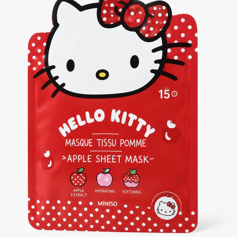 Miniso – Masque tissu Hello Kitty pomme (25 g)