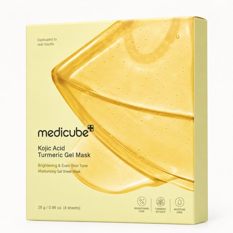 Medicube – Kojic Acid Turmeric Gel Mask, 4 pièces