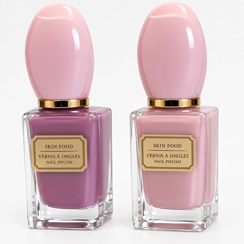 Vernis à ongles duo violet et rose