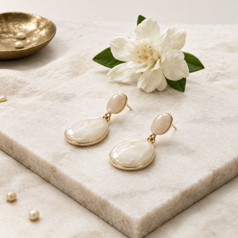 Boucles Gouttes nacrées