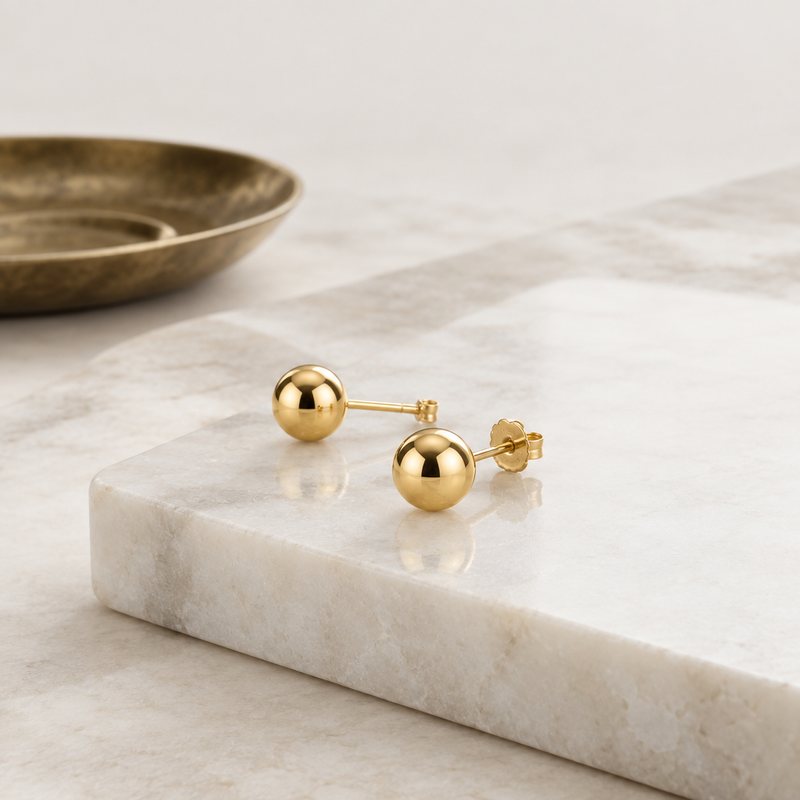 Puces Boules dorées miroir