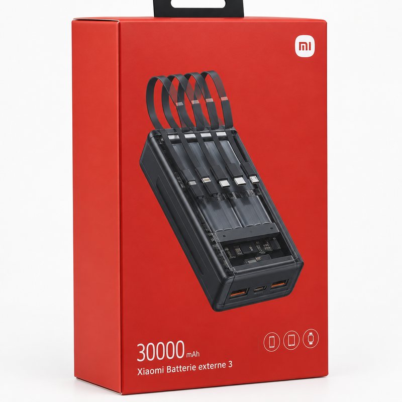 Xiaomi – Batterie externe 3, 30000 mAh