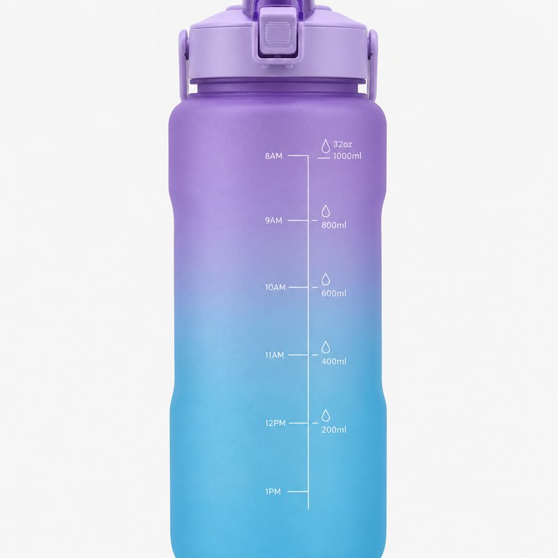 Gourde motivante dégradée bleu et violet